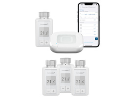 Homematic IP Smart Home Set Raumklima mit Access Point, 4 Heizkörperthermostate