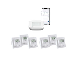 Homematic IP Smart Home Set Raumklima mit Access Point 2 und 6 Wandthermostate