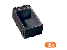 ELV 10er-Set SMD-Sortierbox, Schwarz, 23 x 31 x 54 mm, Antistatik