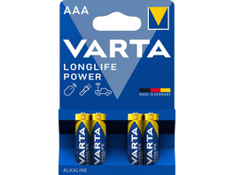 VARTA 4er-Set Micro-Batterie LONGLIFE Power, AAA, LR03