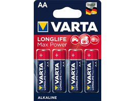 Varta Longlife Power Max, Alkaline Batterie Mignon AA, 4er-Pack